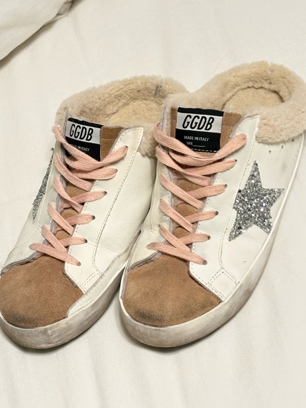 Shearling Lined w Glitter Detail Star Mule Sneakers ✨